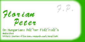 florian peter business card